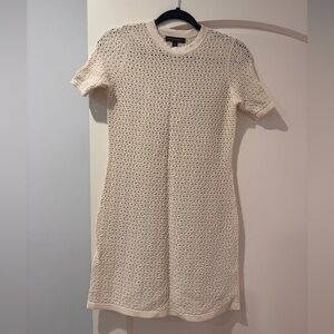 Banana Republic Cream Textured Mini Dress